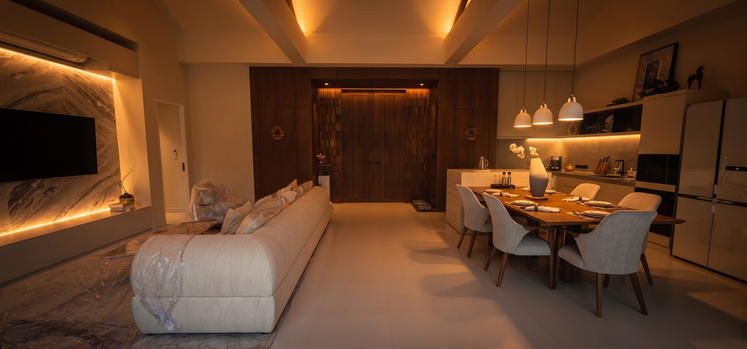 Interior of the showcase villa